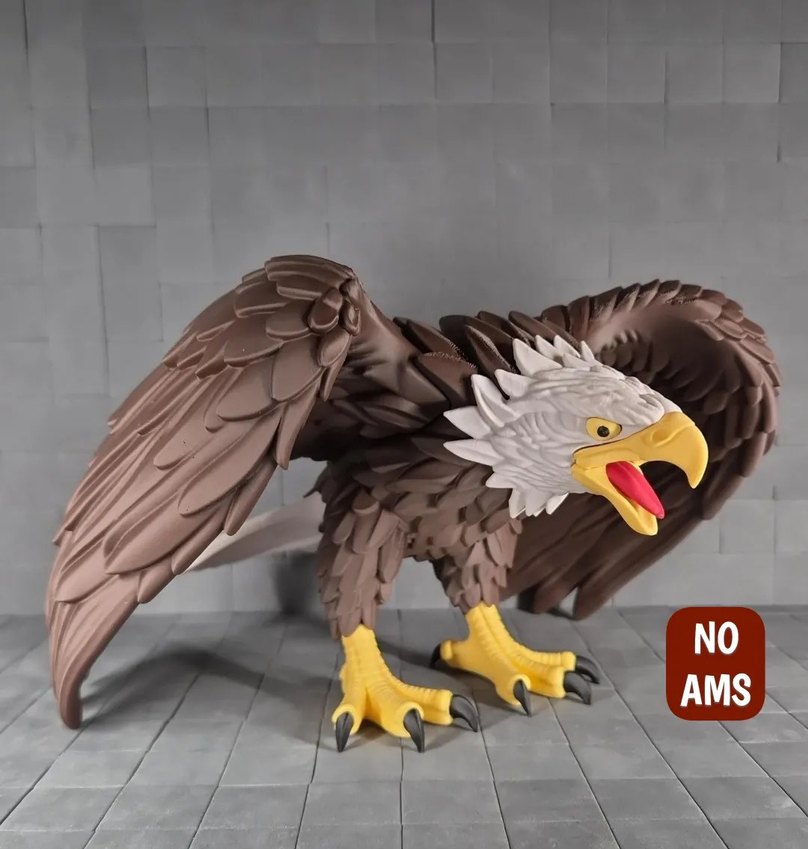 Renkli Kartal Figürü 25cm - Görsel 2