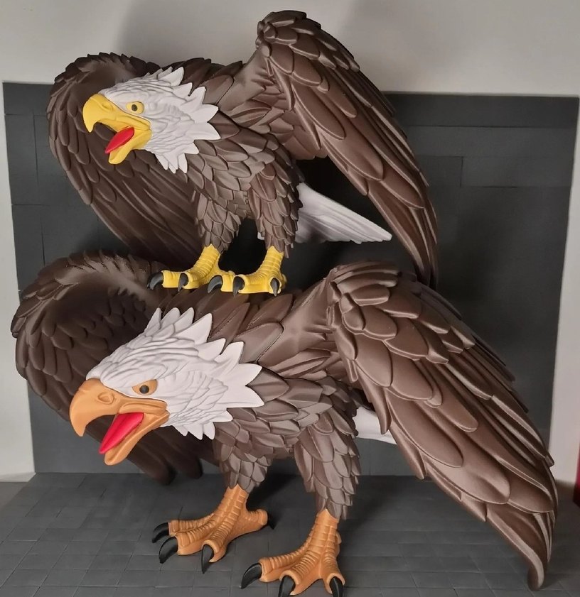 Renkli Kartal Figürü 25cm - Görsel 4