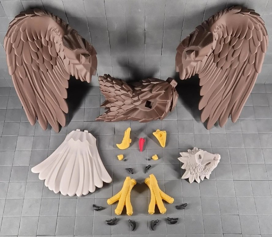 Renkli Kartal Figürü 25cm - Görsel 5