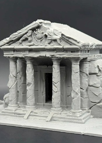 Beyaz Antik Tapınak Figürü 15.5cm - Görsel 3