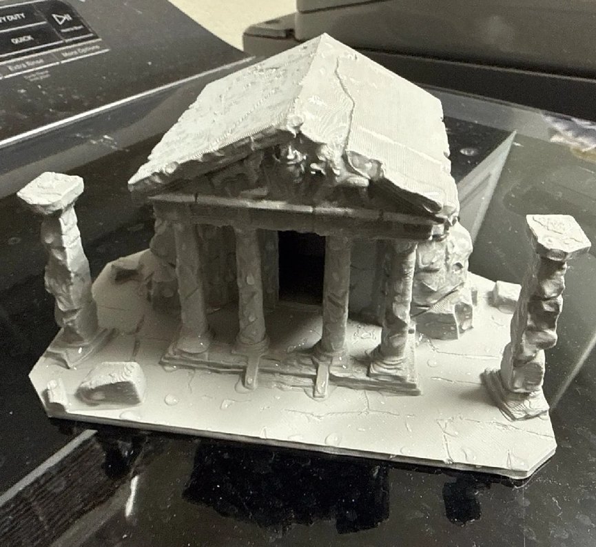 Beyaz Antik Tapınak Figürü 15.5cm - Görsel 2