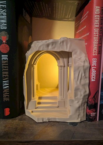 Mermer Görünümlü Book Nook 16cm - Görsel 6
