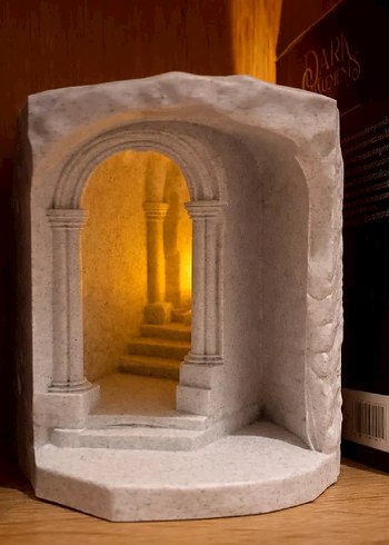 Mermer Görünümlü Book Nook 16cm - Görsel 5