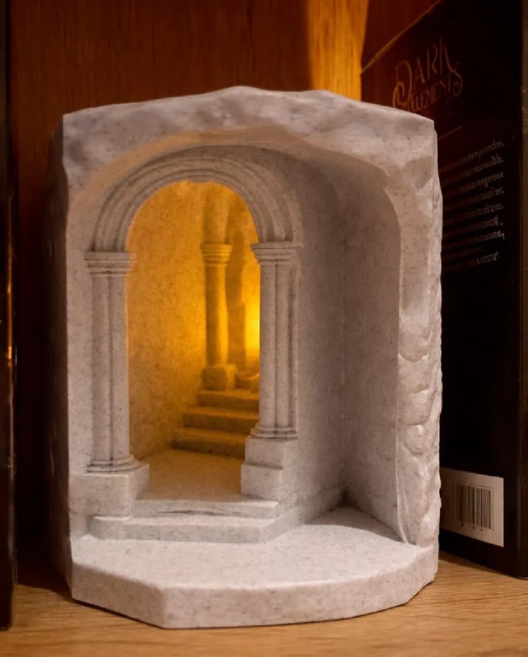 Mermer Görünümlü Book Nook 16cm - Görsel 5