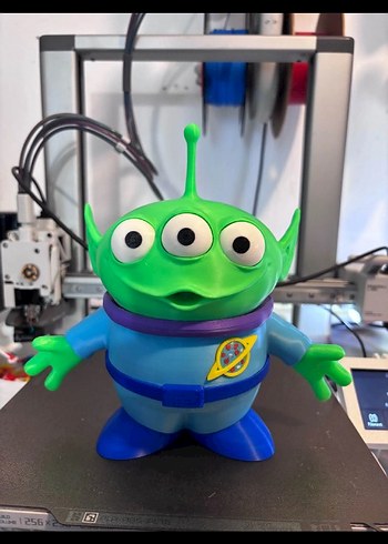 Renkli Üç Gözlü Uzaylı Aksiyon Figürü 20cm - Görsel 3