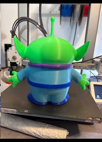 Renkli Üç Gözlü Uzaylı Aksiyon Figürü 20cm - Görsel 4