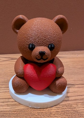 Kahverengi Ayıcık Kalp Figürlü 10cm - Görsel 2