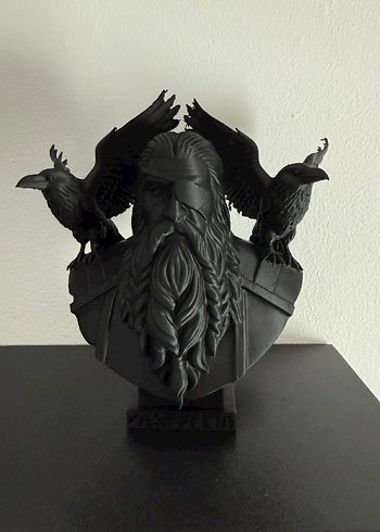 Kara Renkli Viking Figür Büstü - Görsel 2