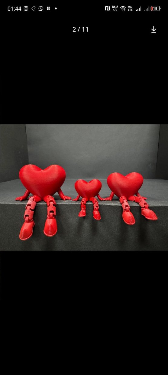 Kırmızı Kalp Figürin - Görsel 3