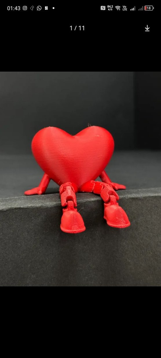 Kırmızı Kalp Figürin - Görsel 2