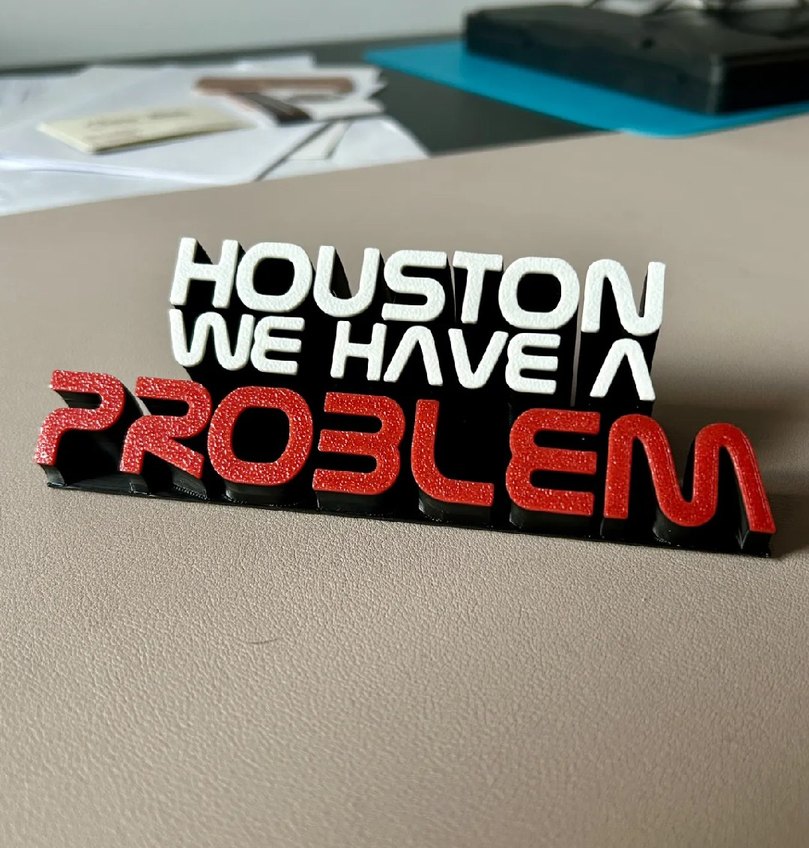 Renkli Rock Punk Rozet - Houston We Have A Problem - Görsel 3