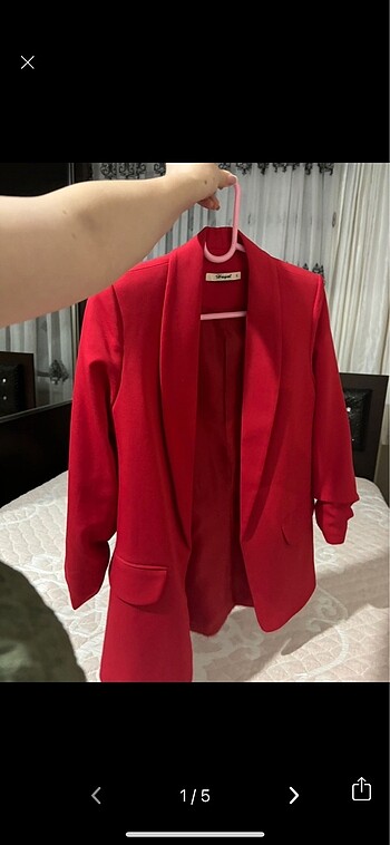 Kırmızı blazer ceket