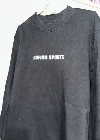 Siyah Baskılı Kadın Sweatshirt