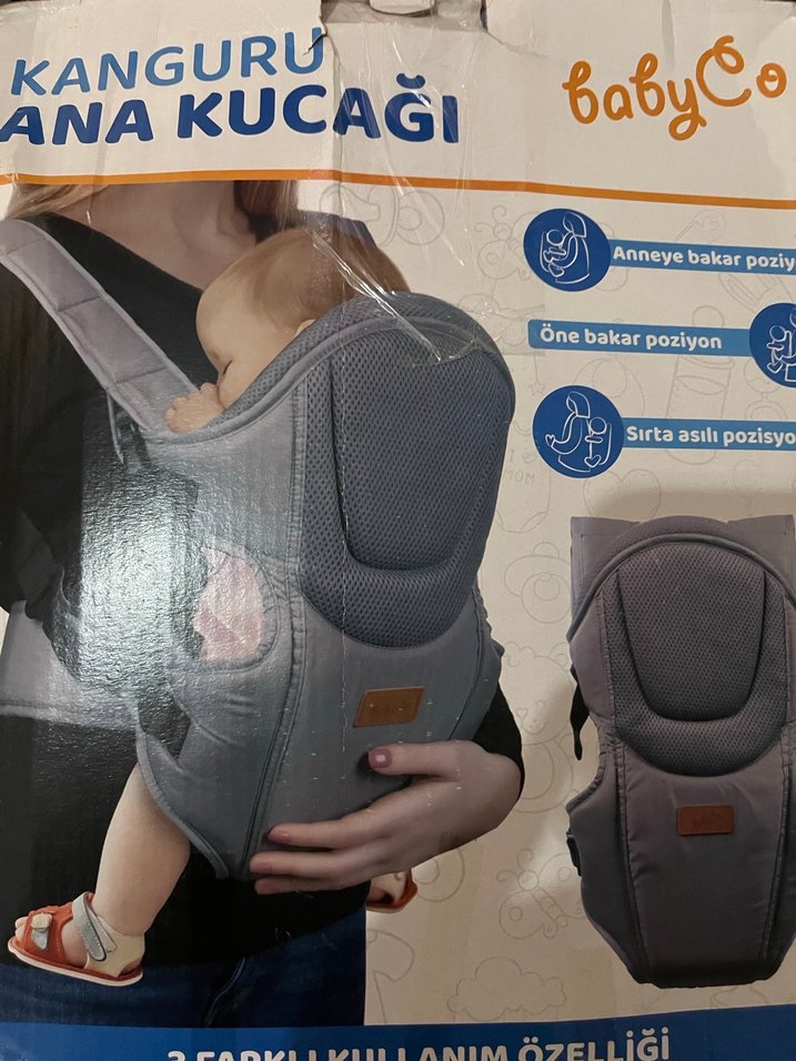 BabyCo Gri Bebek Kanguru - Görsel 2