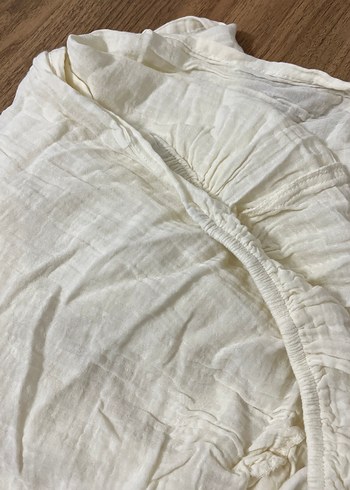 Beyaz Düz Renk Lastikli Çarşaf - Görsel 2