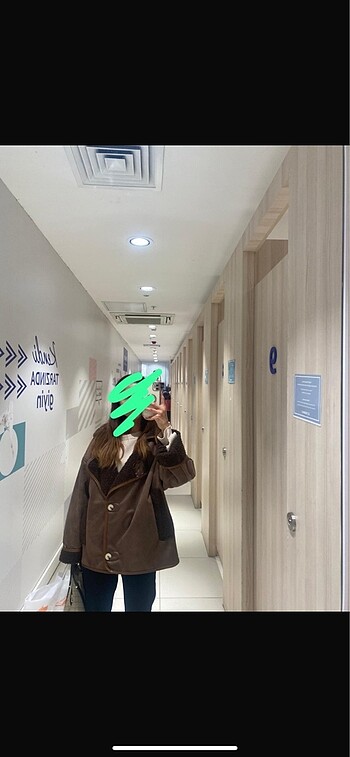 Deri Biyeli Nubuk Ceket