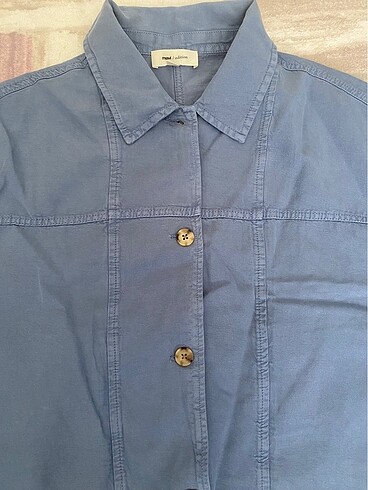 Mavi Jeans mavi kot ceket kısa crop boyunda düğmeleri sağlamdır