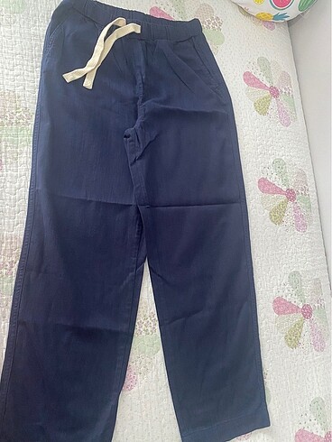 lacivert mavi markalı palazzo model pantolon