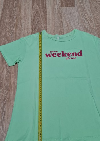 Yeşil Tişört Kısa Kollu Baskılı - Görsel 2