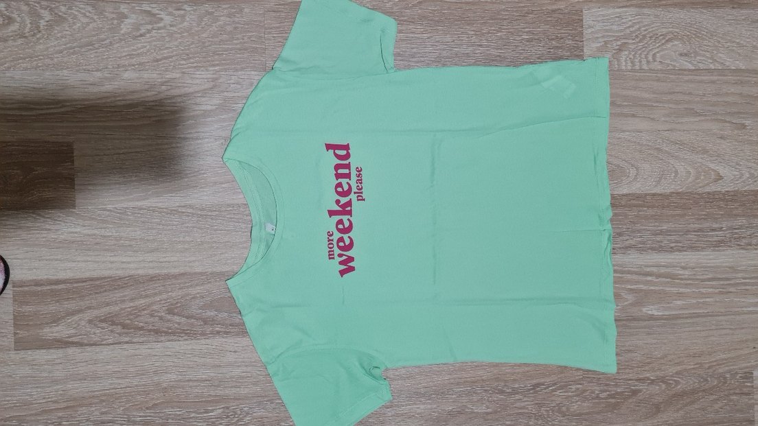 Yeşil Tişört Kısa Kollu Baskılı - Görsel 3