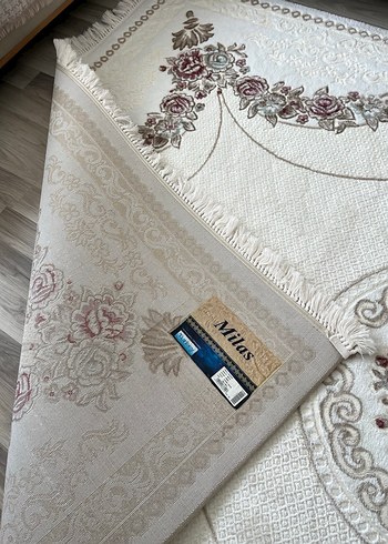 Nakışlı Beyaz Klasik Milas  Halı - Görsel 3