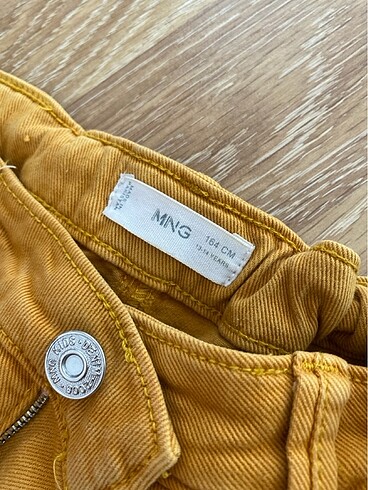 Mango Mango hardal sarısı wide leg jean