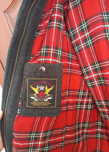 Gri Yün Midi Boy Düğmeli Kaban - Görsel 4