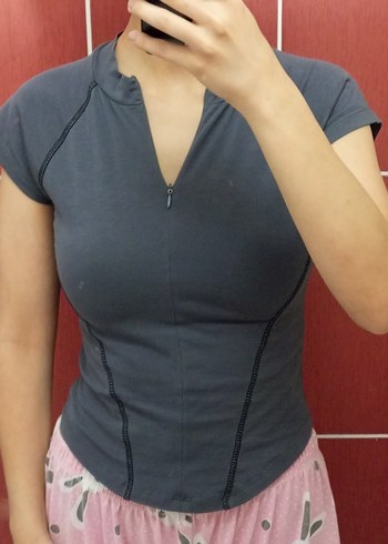 s Beden mavi Renk Trendyol crop