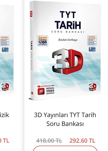 TYT Tarih Soru Bankası 3D Video Çözümlü - Görsel 3