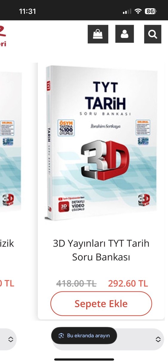 TYT Tarih Soru Bankası 3D Video Çözümlü - Görsel 3