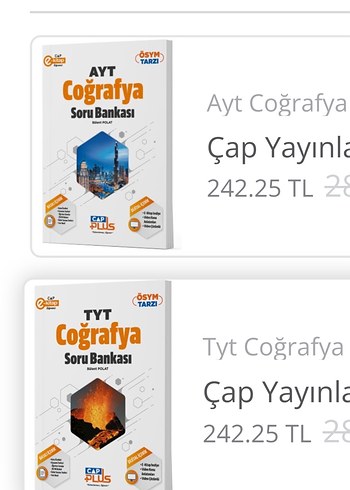 Coğrafya Soru Bankası - ÇAP PLUS - Görsel 2