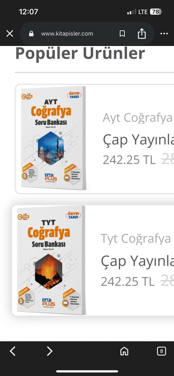 Coğrafya Soru Bankası - ÇAP PLUS - Görsel 2