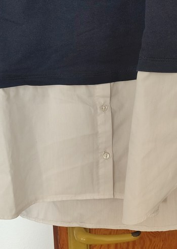 Gri Baskılı Uzun Kollu Tişört - Görsel 2