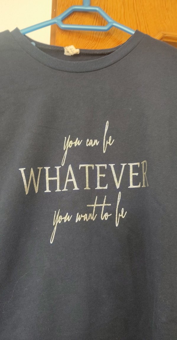 Gri Baskılı Uzun Kollu Tişört - Görsel 3