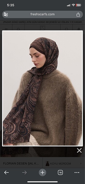 Fresh Scarf Bohemian Breeze Florian Desen Şal