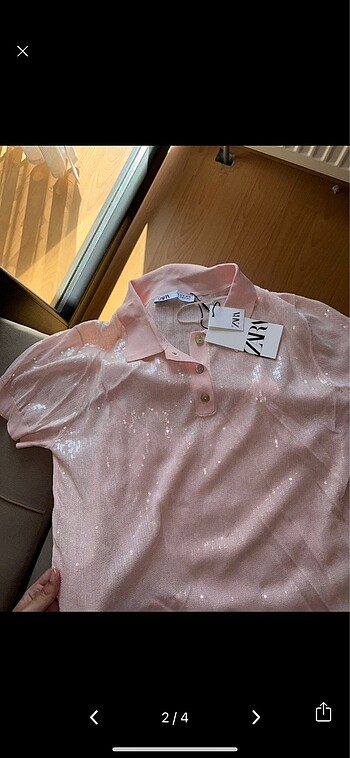 Zara Zara pullu polo yaka elbise