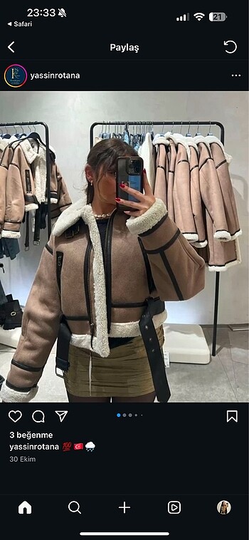 Zara Astar detaylı kısa ceket