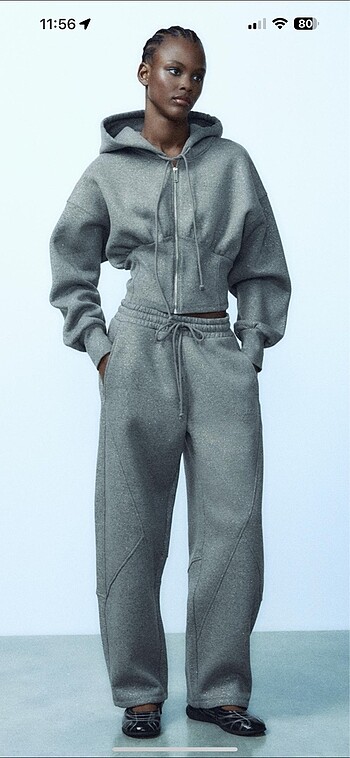Zara simli jogging pantolon