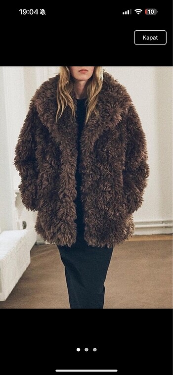 Zara suni peluş kürk