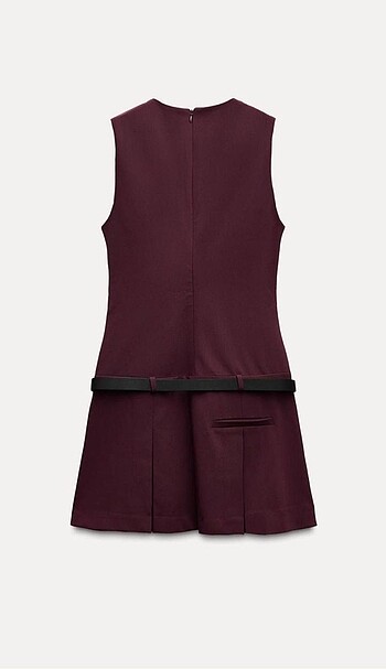Zara Zara viral kemerli kalın Pilili elbise