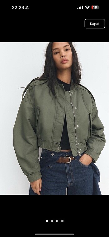 Zara cepli bomber ceket