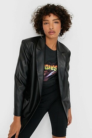 Deri blazer ceket