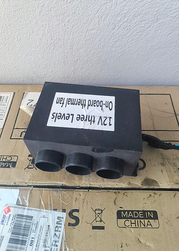 Siyah 12V Üç Seviyeli Termal Fan