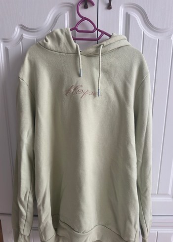 Bej Kapüşonlu Rahat Kesim Sweatshirt