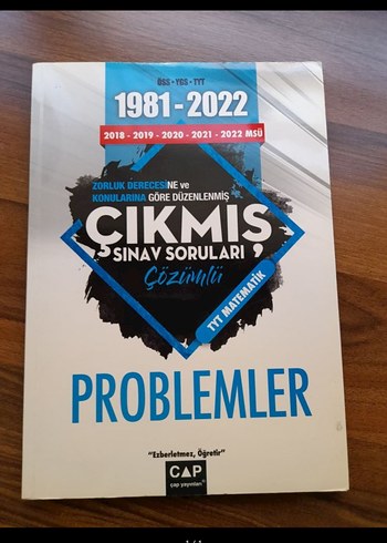 1981-2022 TYT Matematik Çıkmış Problemler Kitabı