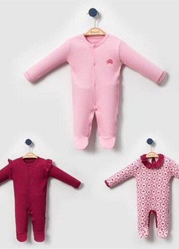 H&M Kız bebek 3lü tulum