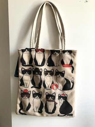 m Beden Tuğba&Venn; marka kedi desenli çanta