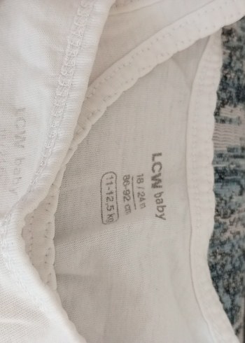 12-18 Ay Beden Beyaz Baskılı Pastel Renkli Çocuk Atlet