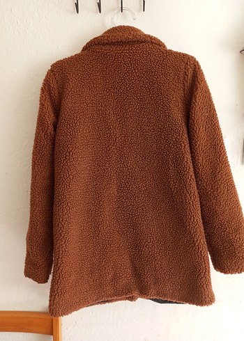 Düğmeli Kahverengi unısex çocuk kaban - Görsel 5