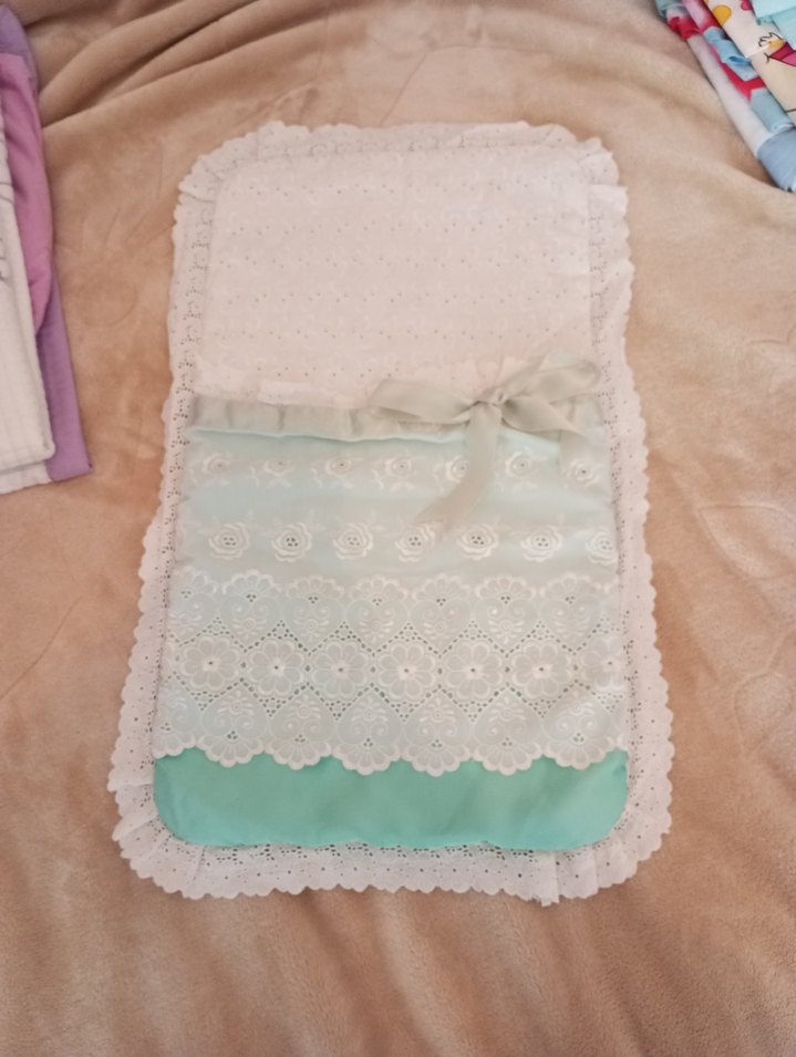 Nakışlı Pastel Beyaz Bebek Uyku Örtüsü - Görsel 2